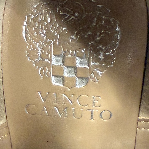 Vince Camuto suede zip up ankle boots tan/beige booties heeled shoes Size 6M - Picture 10 of 15